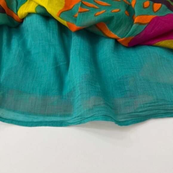 Vintage Jou Jou Vibrant Colorful Cotton A-Line Skirt Boho Retro 90's Size M - Picture 4 of 5